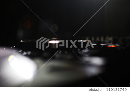 DJ equipment. Nightlife mood. Minimalistic abstract background. Minimalistic abstract background. DJ equipment. Nightlife mood. Minimalistic abstract background. Minimalistic abstract background. 110121749