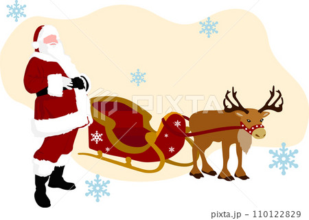 Santa Clause with sleigh Santa Clause with sleigh 110122829