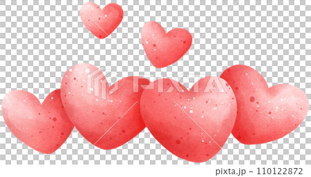 Cute a group of heart watercolor illustration, valentine's day Cute a group of heart watercolor illustration, valentine's day 110122872