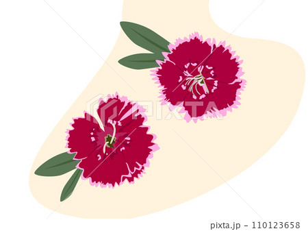 Vector dark pink flower Vector dark pink flower 110123658