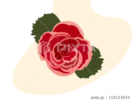 Vector pink rose flower 110123659