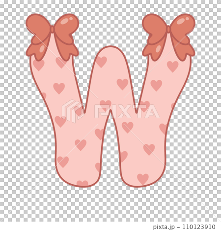 Letter ribbon pink valentine alphabet heart love sweet vintage retro groovy . for birthday party ,baby shower ,event, promo, logo, banner, monogram and poster. Typeset design. 110123910