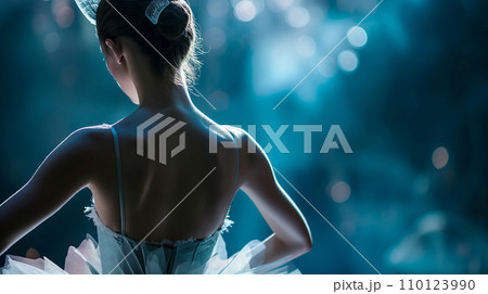 AI-generated content. A Serene Woman in a White Dress with a Delicate Flower 110123990