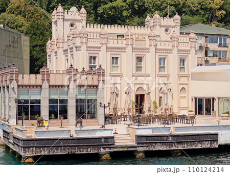 Sariyer Subay Askeri Gazinosu, a restaurant by Bosphorus Strait, beside Sariyer ferry terminal, Istanbul, Turkey 110124214