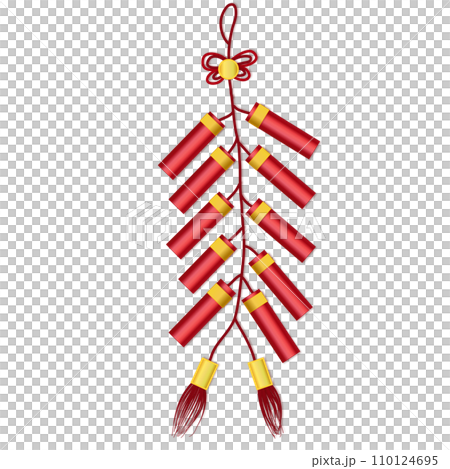 Red Chinese firecrackers are hanging Red Chinese firecrackers are hanging 110124695