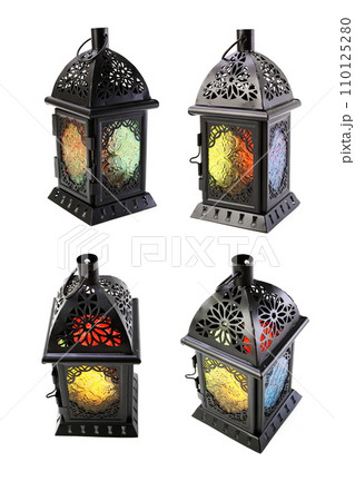 beautiful lantern isolation on white background beautiful lantern isolation on white background 110125280
