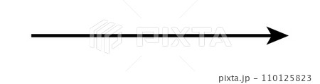 Long straight black arrow. Direction indicator up, down or right, left. Isolated vector illustration on white background. 110125823