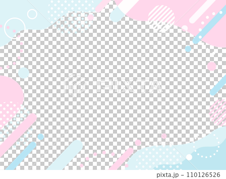 Spring pink light blue pop wave frame 110126526