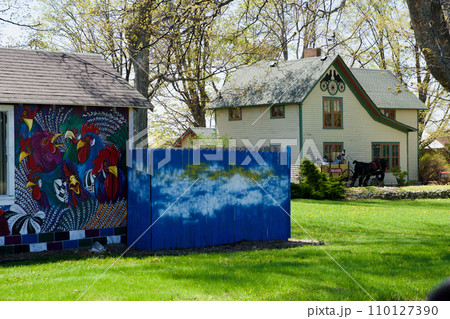 KEWADIN, MICHIGAN, UNITED STATES - MAY 16, 2018: Country house in the countryside of northern Michigan 110127390