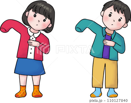 着替える小学生 着替える小学生 110127840