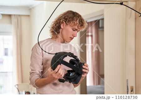 Gamer boy in his room Gamer boy in his room 110128730