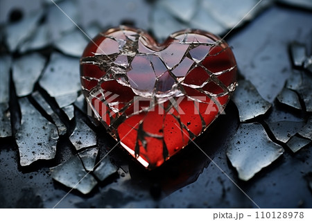 Loneliness and Heartbreak - Symbolic Representation of Love, Loss, and Emotional Turmoil 110128978