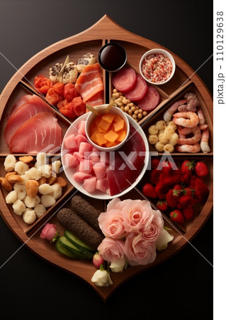 Vertical.Exquisite Valentines Day Sushi Set for an Unforgettable and Romantic Dinner Experience Vertical.Exquisite Valentines Day Sushi Set for an Unforgettable and Romantic Dinner Experience 110129638