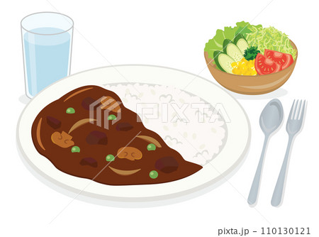 洋食_ハヤシライスセット（サラダ付き） 110130121