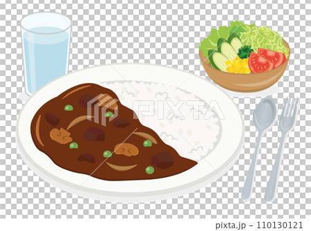 洋食_ハヤシライスセット（サラダ付き） 110130121