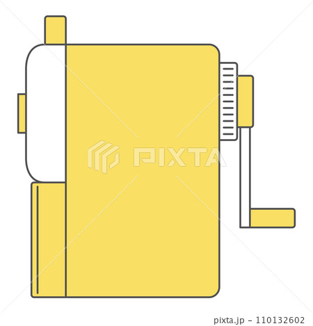 文房具の単品イラストアイコン 鉛筆削り 文房具の単品イラストアイコン 鉛筆削り 110132602