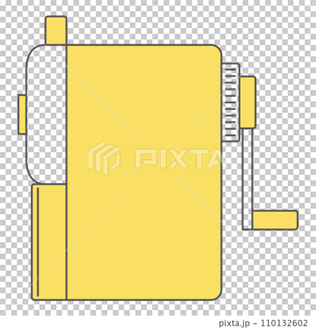 文房具の単品イラストアイコン 鉛筆削り 文房具の単品イラストアイコン 鉛筆削り 110132602