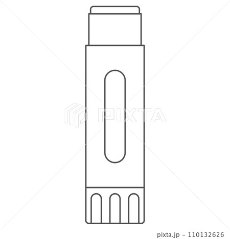 文房具の単品イラストアイコン スティックのり 文房具の単品イラストアイコン スティックのり 110132626