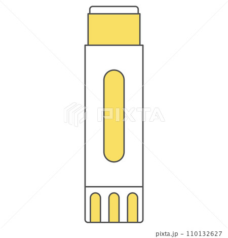 文房具の単品イラストアイコン スティックのり 文房具の単品イラストアイコン スティックのり 110132627