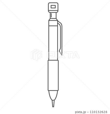 文房具の単品イラストアイコン シャーペン 文房具の単品イラストアイコン シャーペン 110132628