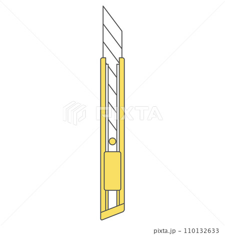 文房具の単品イラストアイコン カッター 文房具の単品イラストアイコン カッター 110132633