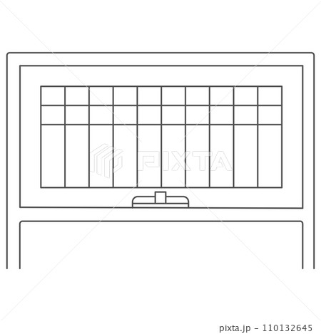 駅関連の単品イラストアイコン　伝言板 110132645