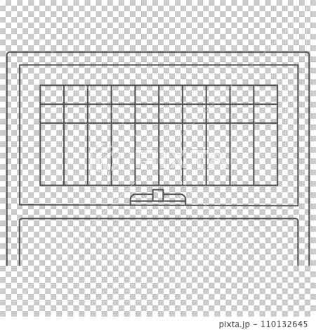 駅関連の単品イラストアイコン　伝言板 110132645