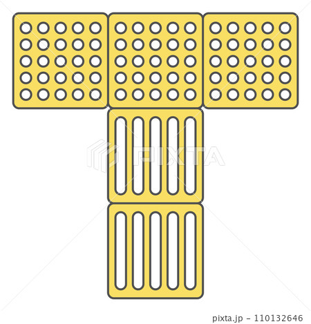 駅関連の単品イラストアイコン 点字ブロック 駅関連の単品イラストアイコン 点字ブロック 110132646