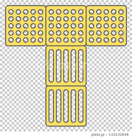 駅関連の単品イラストアイコン 点字ブロック 駅関連の単品イラストアイコン 点字ブロック 110132646