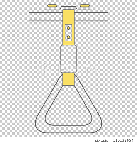 Station-related single illustration icon handrail 110132654