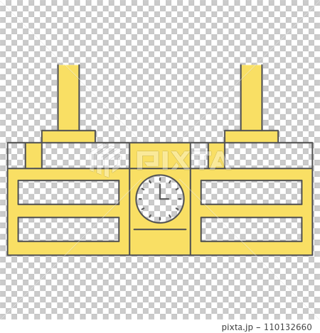 駅関連の単品イラストアイコン 電子掲示板 駅関連の単品イラストアイコン 電子掲示板 110132660
