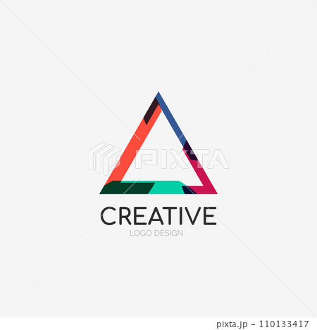 Triangle abstract logo, business emblem icon 110133417