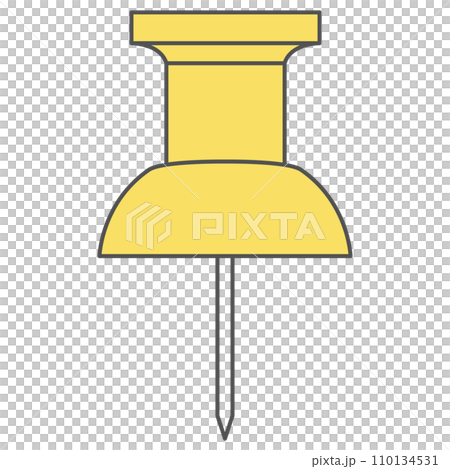 文具線圖單項插圖圖示圖釘 110134531
