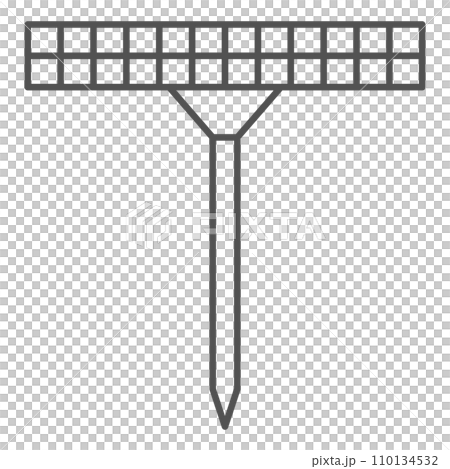 Stationery line drawing single item illustration icon thumbtack Stationery line drawing single item illustration icon thumbtack 110134532