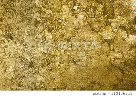 Gold background. Gold metallic texture. Trendy template for holiday. 110136319