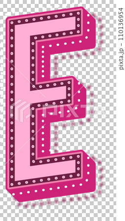 Valentine Pink Dotted Alphabet Letter E Valentine Pink Dotted Alphabet Letter E 110136954