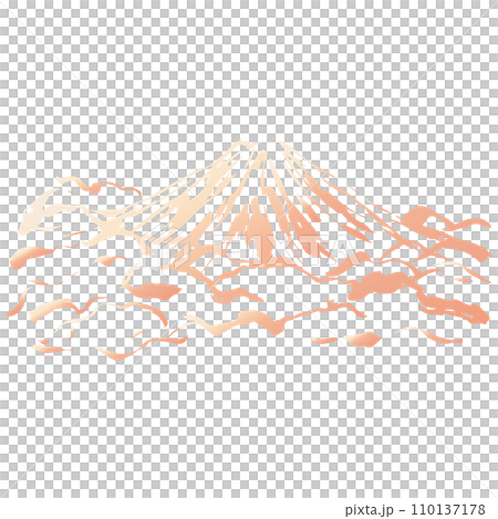 墨絵風の山のイラスト素材 ベクター 墨絵風の山のイラスト素材 ベクター 110137178