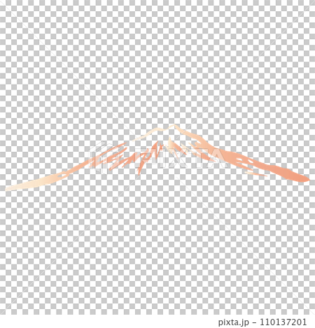 Sumi-e style mountain illustration material vector 110137201