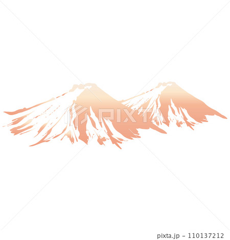 墨絵風の山のイラスト素材 ベクター 墨絵風の山のイラスト素材 ベクター 110137212