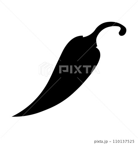 Chilli pepper vector icon on white background 110137525