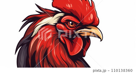 AI-generated content. Head of rooster as illustration concept AI-generated content. Head of rooster as illustration concept 110138360