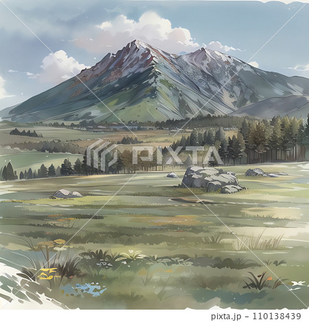 山のある風景 山のある風景 110138439
