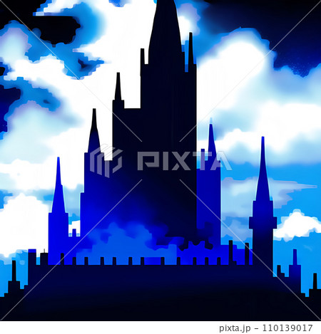 城、シルエット 110139017