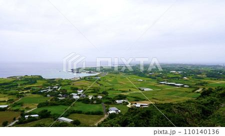 鹿児島県与論島の与論城跡から見える風景 110140136