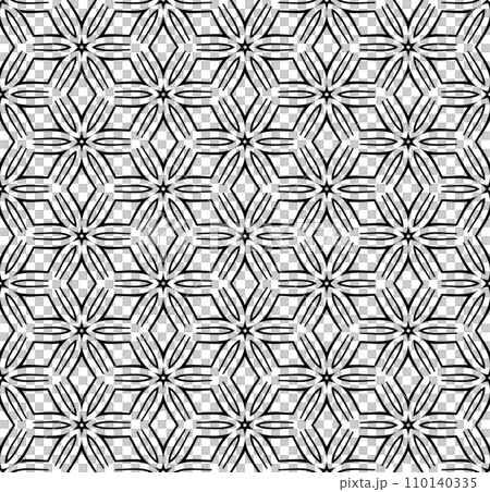 Abstract Seamless Geometric Pattern. Black and White Texture. Vector Art. 110140335