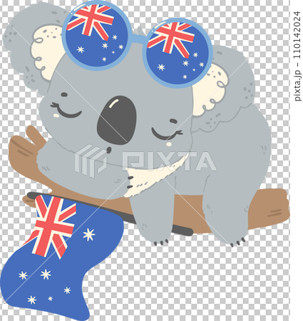 Cute Australia Day Koala - Stock Illustration [110142024] - PIXTA