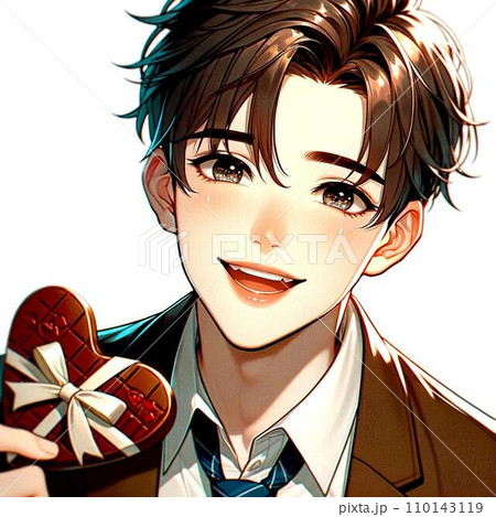 バレンタインチョコを受け取った男の子 110143119