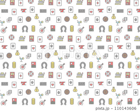 ギャンブルの壁紙パターンイラスト 110143606