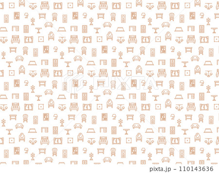 インテリア用品の壁紙パターンイラスト 110143636