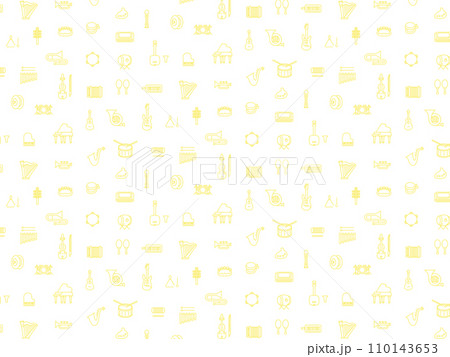 楽器の壁紙パターンイラスト 110143653